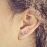 Single CZ Studs - - Earrings - Ofina