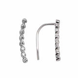 Graduated CZ Circles Ear Crawler - Silver / Right - Earrings - Ofina