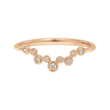 18k Bezel Chevron Diamond Ring - Rosegold / 6 - Rings - Ofina