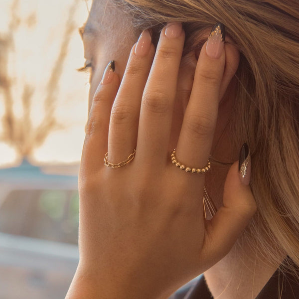 SALE - Beaded Stretchy Ring - - Rings - Ofina