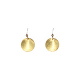SALE - Brushed Disc Earrings - Gold / Medium - Earrings - Ofina