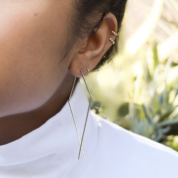 Infinity Diamond Hoops - - Earrings - Ofina