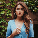 Double Layer Half Circle & Ball Necklace - - Necklaces - Ofina