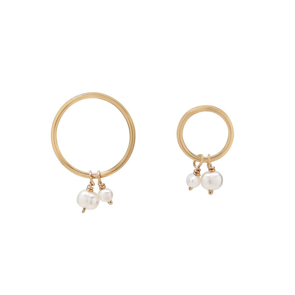 Halo Duo Pearl Studs - - Earrings - Ofina