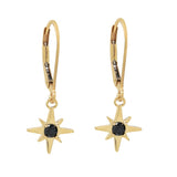 Leverback Black CZ Earrings - - Earrings - Ofina