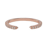 Diamonds Pave Cuff Ring - Rose Gold / 4 - Rings - Ofina