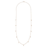 Long CZ Necklace - Rosegold - Necklaces - Ofina