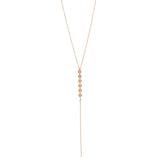 6 Tiny Multi-Disc Y-Drop Necklace - Rosegold - Necklaces - Ofina
