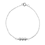 SALE - Triple Stardust Ball Bracelet - Silver - Bracelets - Ofina