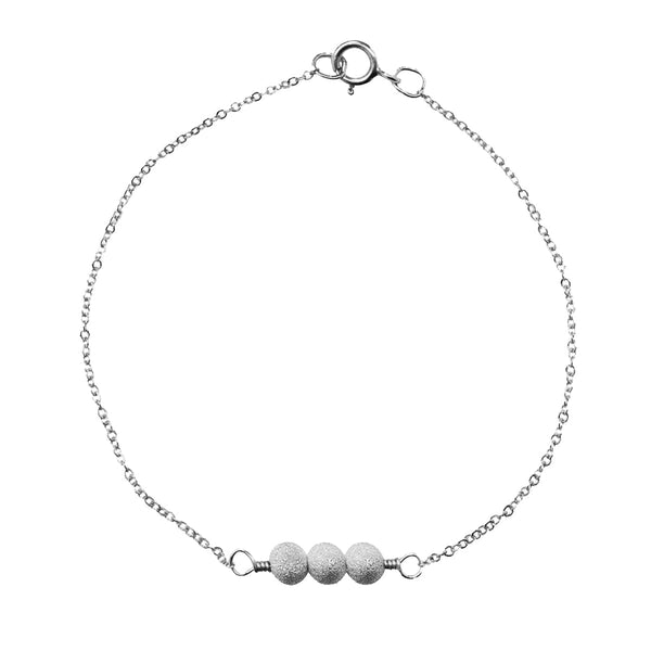 SALE - Triple Stardust Ball Bracelet - Silver - Bracelets - Ofina