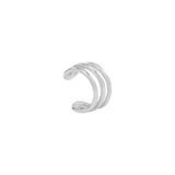 Triple Line Ear Cuff - Silver - Earrings - Ofina