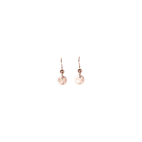 SALE - Brushed Disc Earrings - Rosegold / Extra Small - Earrings - Ofina