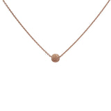 14k Solid Gold Single Stardust Necklace - Rose Gold - Necklaces - Ofina