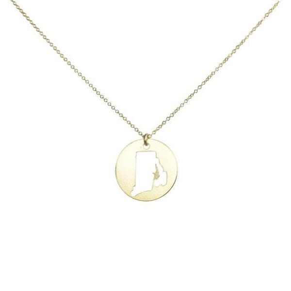 SALE - State Outline Necklace - - Necklaces - Ofina