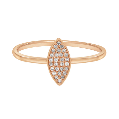 18k Marquise Diamond Ring - Rosegold / 5 - Rings - Ofina