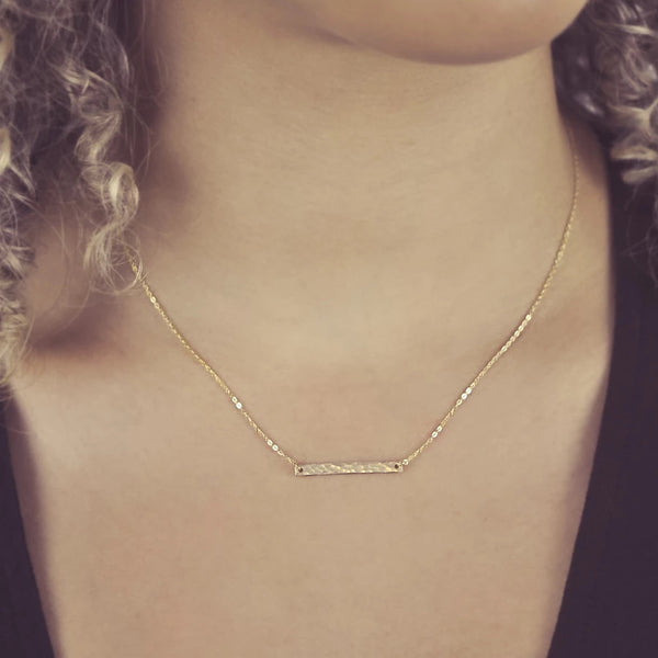 SALE - Thin Bar Necklace - - Necklaces - Ofina