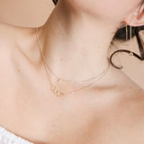 Tiny Triple Diamond Cut Circles Necklace - - Necklaces - Ofina
