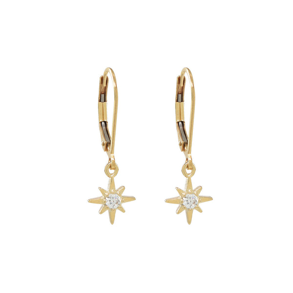 Leverback Black CZ Earrings - - Earrings - Ofina