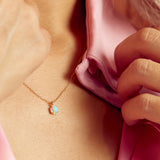 10k Round Prong Opal Necklace - - Necklaces - Ofina