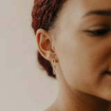 Thick Double Paperclip Studs - - Earrings - Ofina