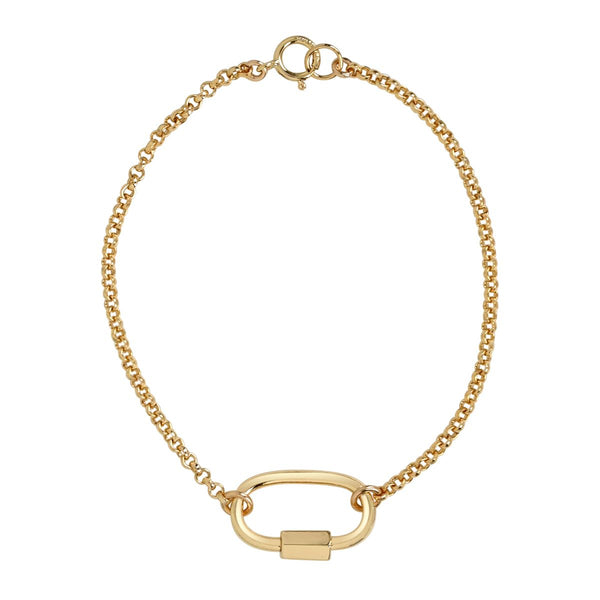 Rolo Chain Carabiner Bracelet - - Bracelets - Ofina