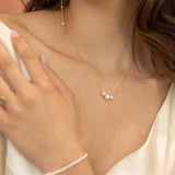Triple Pearl Necklace - - Necklaces - Ofina