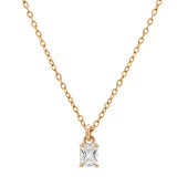 Tiny CZ Emerald Necklace - - Necklaces - Ofina