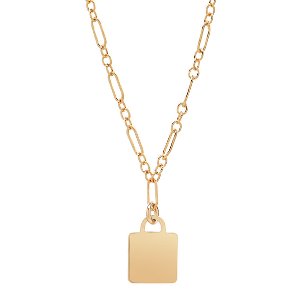 Thin Lock Necklace - - Necklaces - Ofina