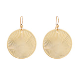 Textured Sundallion Earrings - - Earrings - Ofina