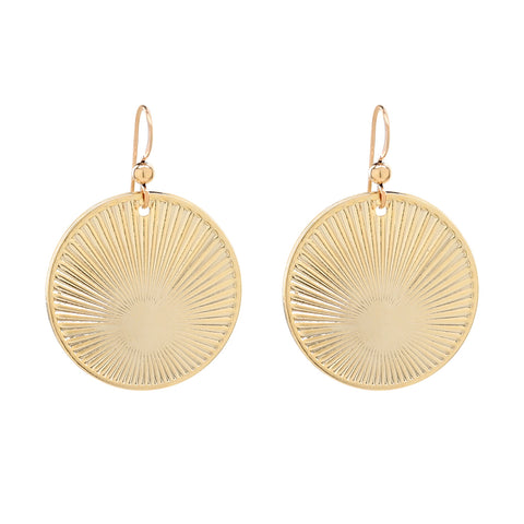 Textured Sundallion Earrings - - Earrings - Ofina
