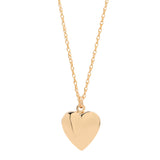 Smooth Heart Locket - Gold - Necklaces - Ofina