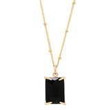 Black Emerald Necklace - - Necklaces - Ofina