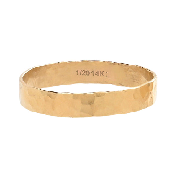 Bold Hammered Band Ring - 6 - Rings - Ofina