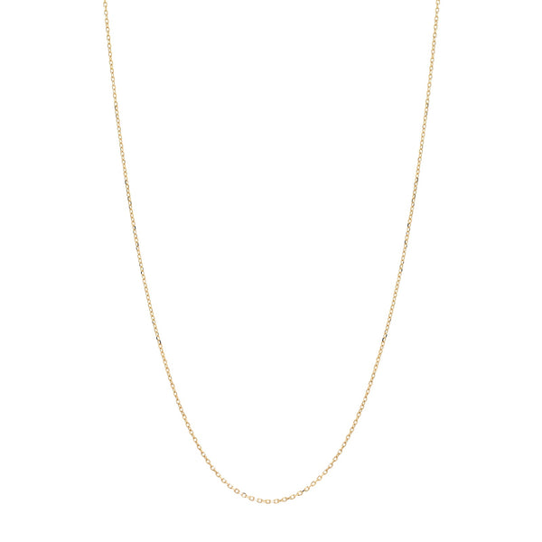 14k Solid Gold Thin Chain Necklace - - Necklaces - Ofina