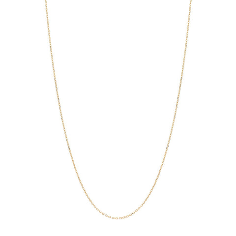 14k Solid Gold Thin Chain Necklace - - Necklaces - Ofina