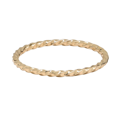 10k Solid Gold Swirl Ring - 5 - Rings - Ofina