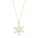 CZ Snowflake Necklace - - Necklaces - Ofina