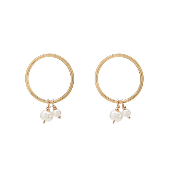 Halo Duo Pearl Studs - Large - Earrings - Ofina