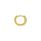 Thick Emerald CZ Huggies - - Earrings - Ofina