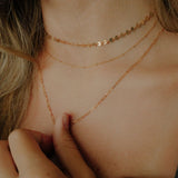 Thin Oval Link Chain Necklace - - Necklaces - Ofina