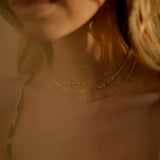 Elongated Oval & Round Link Chain Necklace - - Necklaces - Ofina