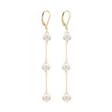 Leverback Pearl Waterfall Earrings - - Earrings - Ofina