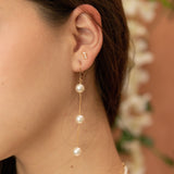 Leverback Pearl Waterfall Earrings - - Earrings - Ofina