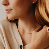 Thin Paperclip Necklace - - Necklaces - Ofina