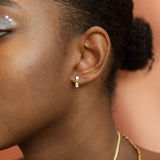 CZ Dangle Teardrop Studs - - Earrings - Ofina