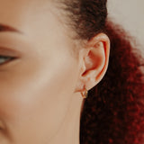 Thin Hexagon Huggies - - Earrings - Ofina