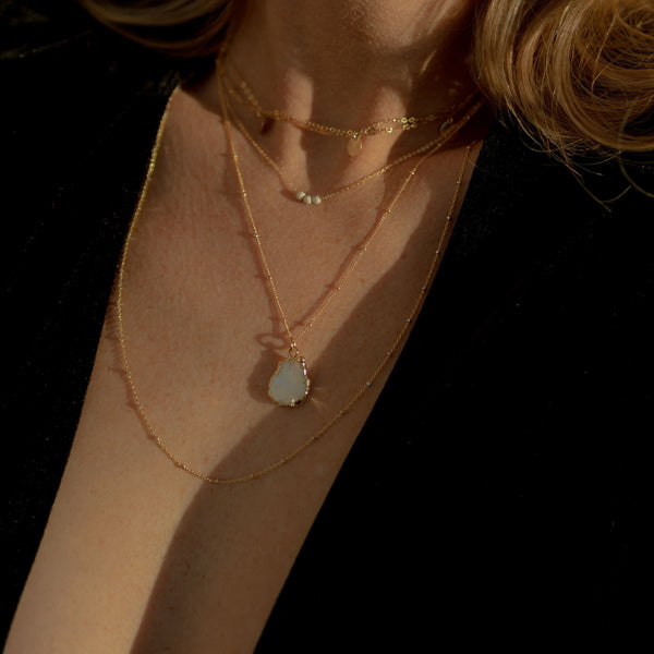 SALE - Triple Stardust Ball Necklace - - Necklaces - Ofina