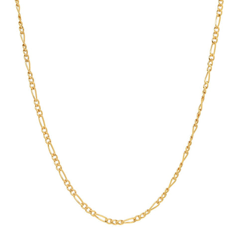 Figaro Chain Link Necklace - Gold / 14" - Necklaces - Ofina