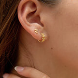 10k Solid Gold CZ Seedling Studs - - Earrings - Ofina