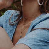Tiny Diamond Cut Circle Necklace - - Necklaces - Ofina